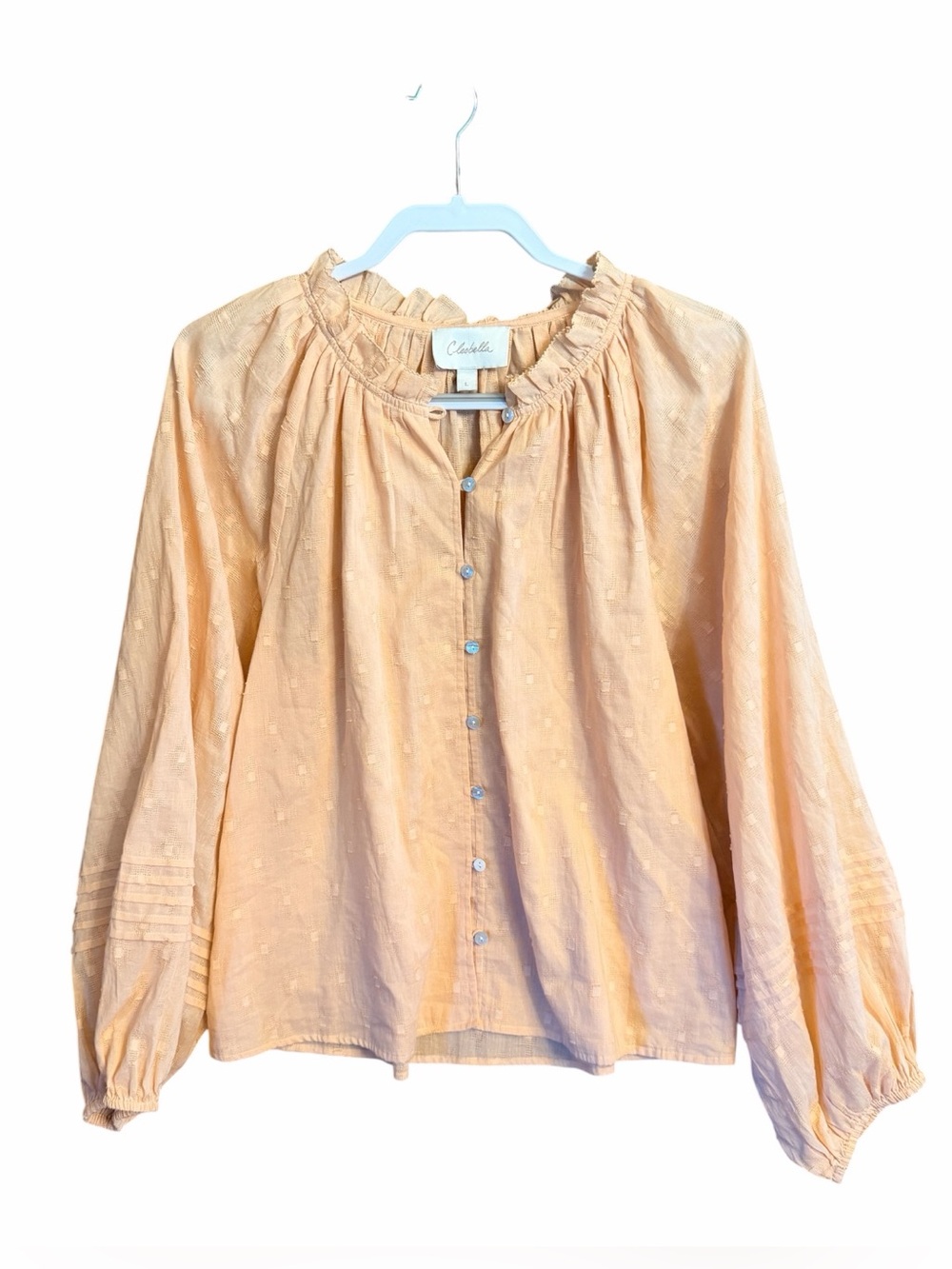 Cleobella 100% Cotton Peasant Long Sleeve Shirt Size Large - Picture 5 of 12